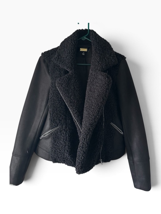 Greylin Jackets & Blazers - GREYLIN Black Faux Leather Biker Jacket Full Zip Pockets Long Sleeve
Women S